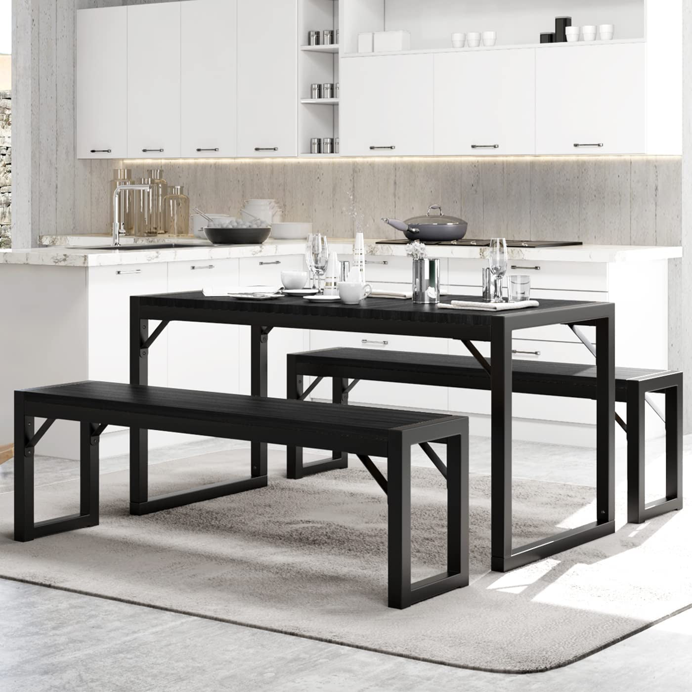 space saver kitchen tables black white