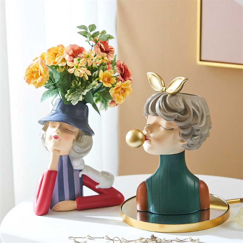 Lady Elegant Lady Head Vase