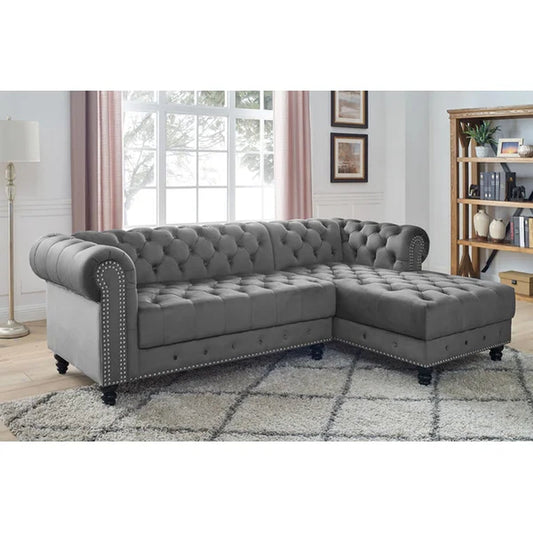 Lora Classic Chaise Sectional Sofa