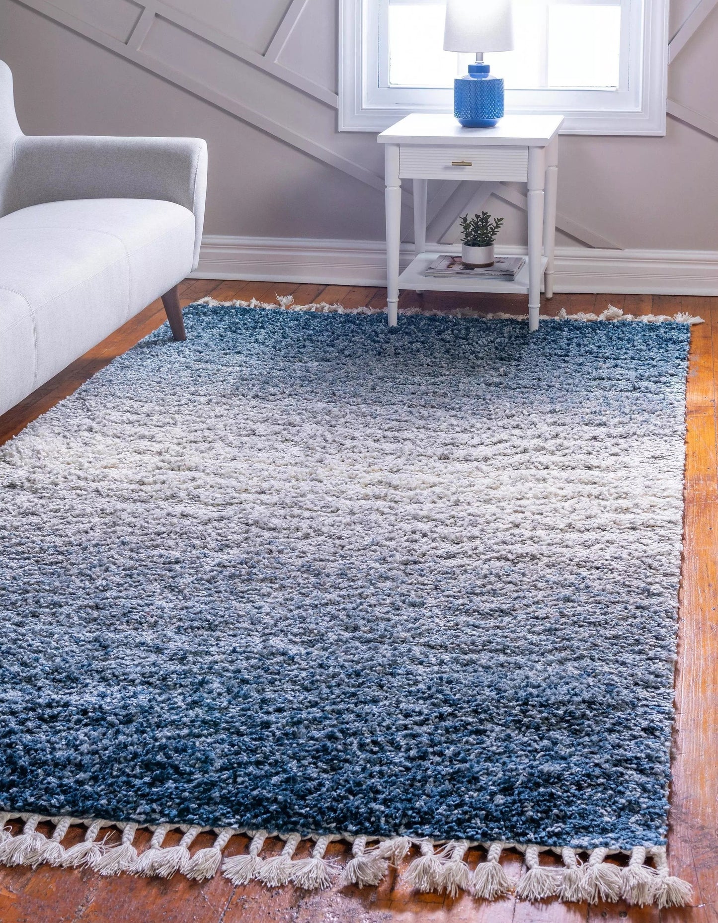 Decker - Gradient Blend Shaggy Rug - Nordic Side - Area-rug, feed-cl0-over-80-dollars, hallway-runner, large-rug, modern, modern-rug, round-rug, shaggy-rug, unique-loom, us-only, us-ship