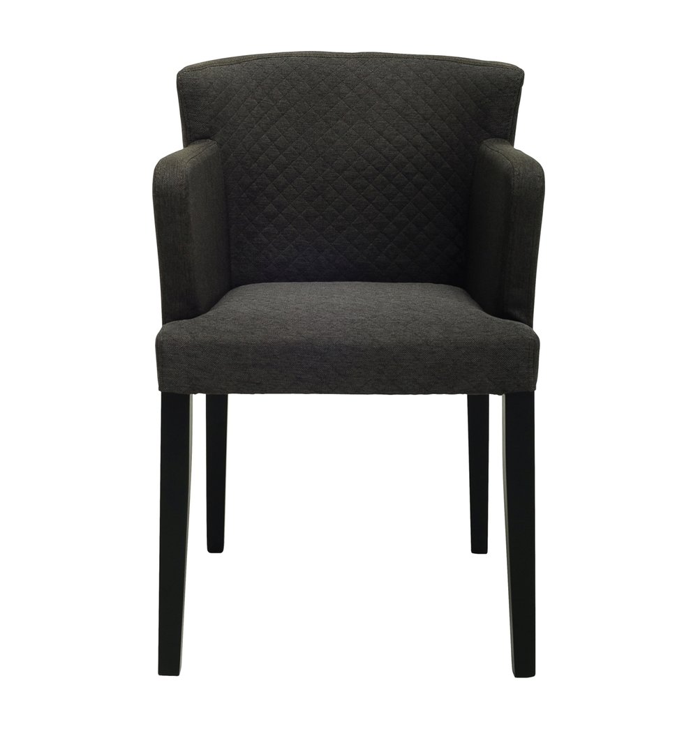 Rhoda - Mud & Black Armrest Dining Chair