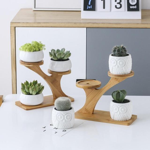 Mia - Creative Ceramic Succulent Pot - Nordic Side - Decor, Modern Planters, VASES/POTS