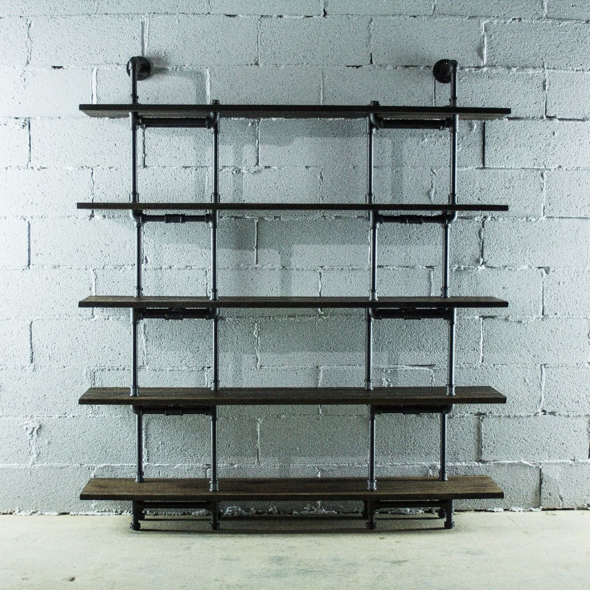 Modern Industrial Five Shelf Large Bookcase - Nordic Side - 10-18, feed-cl0-over-80-dollars, furniture-pipeline, furniture-tag, US