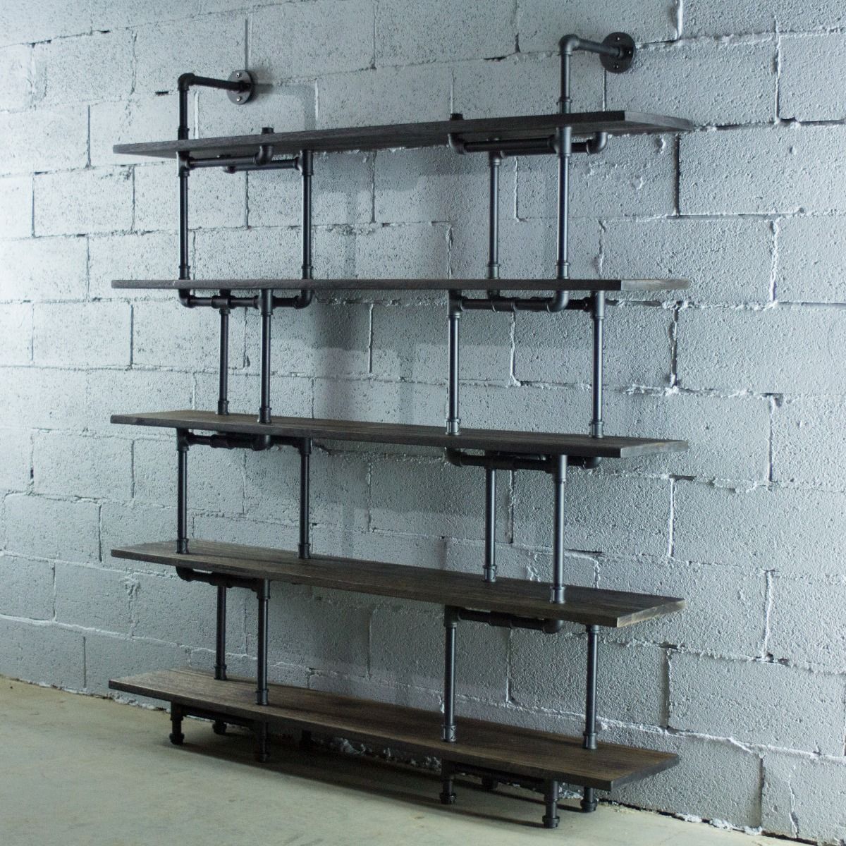 Modern Industrial Five Shelf Large Bookcase - Nordic Side - 10-18, feed-cl0-over-80-dollars, furniture-pipeline, furniture-tag, US