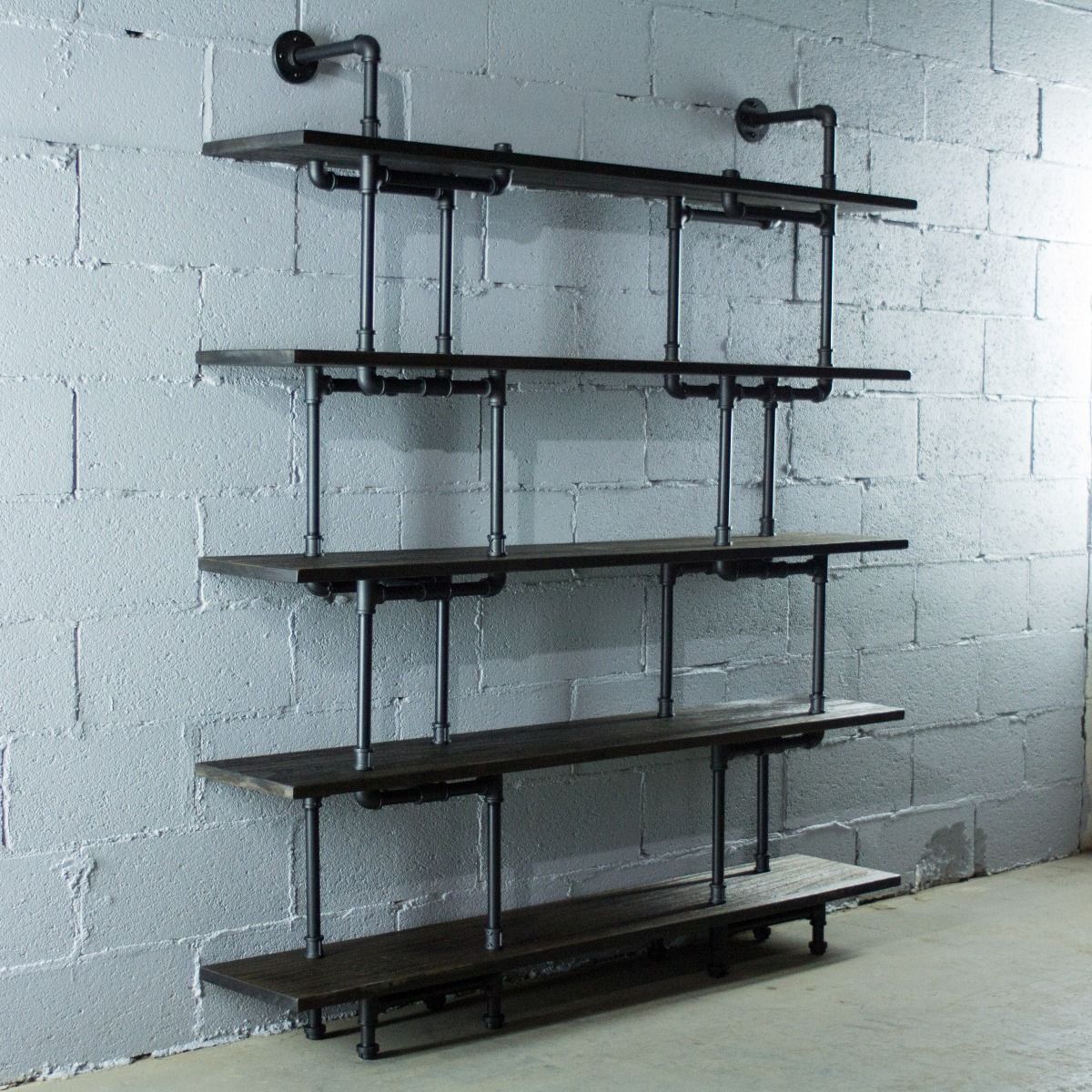 Modern Industrial Five Shelf Large Bookcase - Nordic Side - 10-18, feed-cl0-over-80-dollars, furniture-pipeline, furniture-tag, US