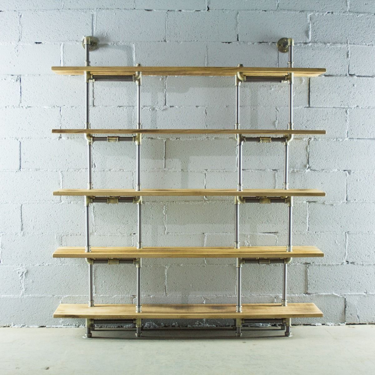 Modern Industrial Five Shelf Large Bookcase - Nordic Side - 10-18, feed-cl0-over-80-dollars, furniture-pipeline, furniture-tag, US