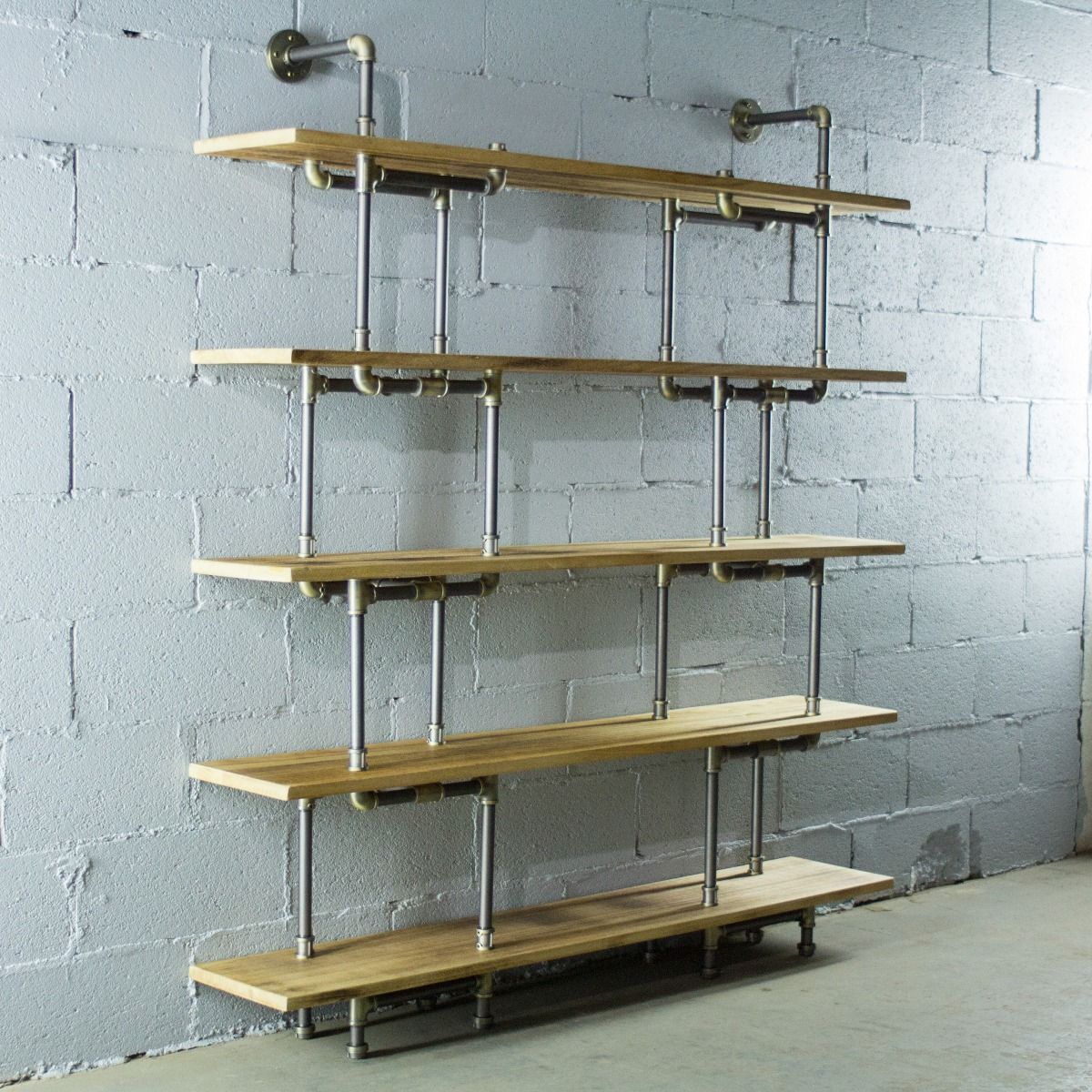 Modern Industrial Five Shelf Large Bookcase - Nordic Side - 10-18, feed-cl0-over-80-dollars, furniture-pipeline, furniture-tag, US