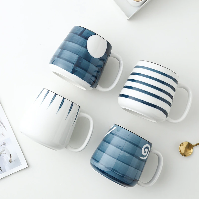 Jundia Blue Patterned Coffee Mug