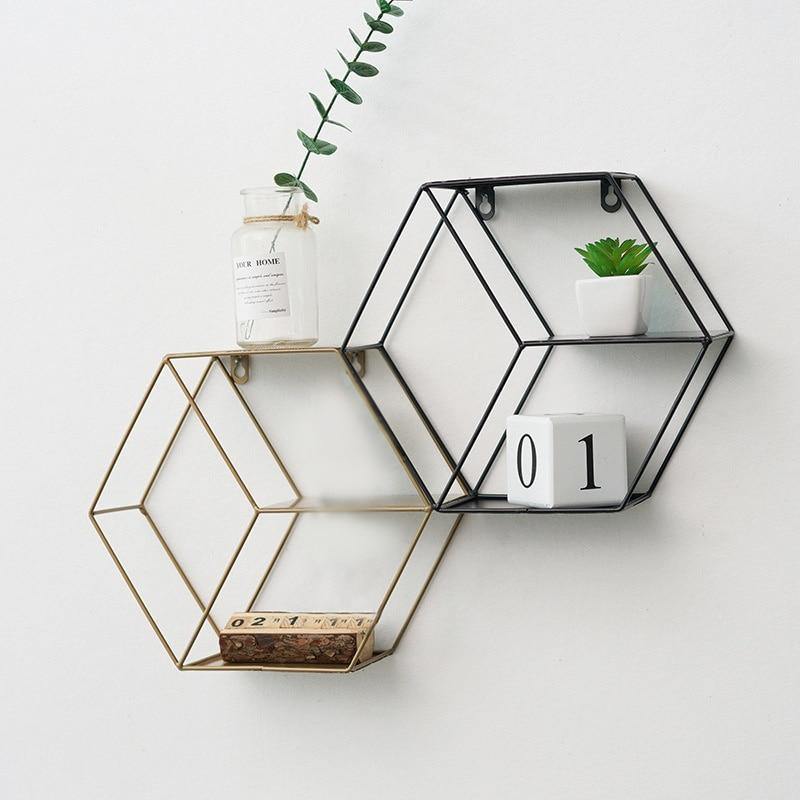 Stylish Floating Shelves - Nordic Side - floating, hexagon, shelf, shelves, stylish