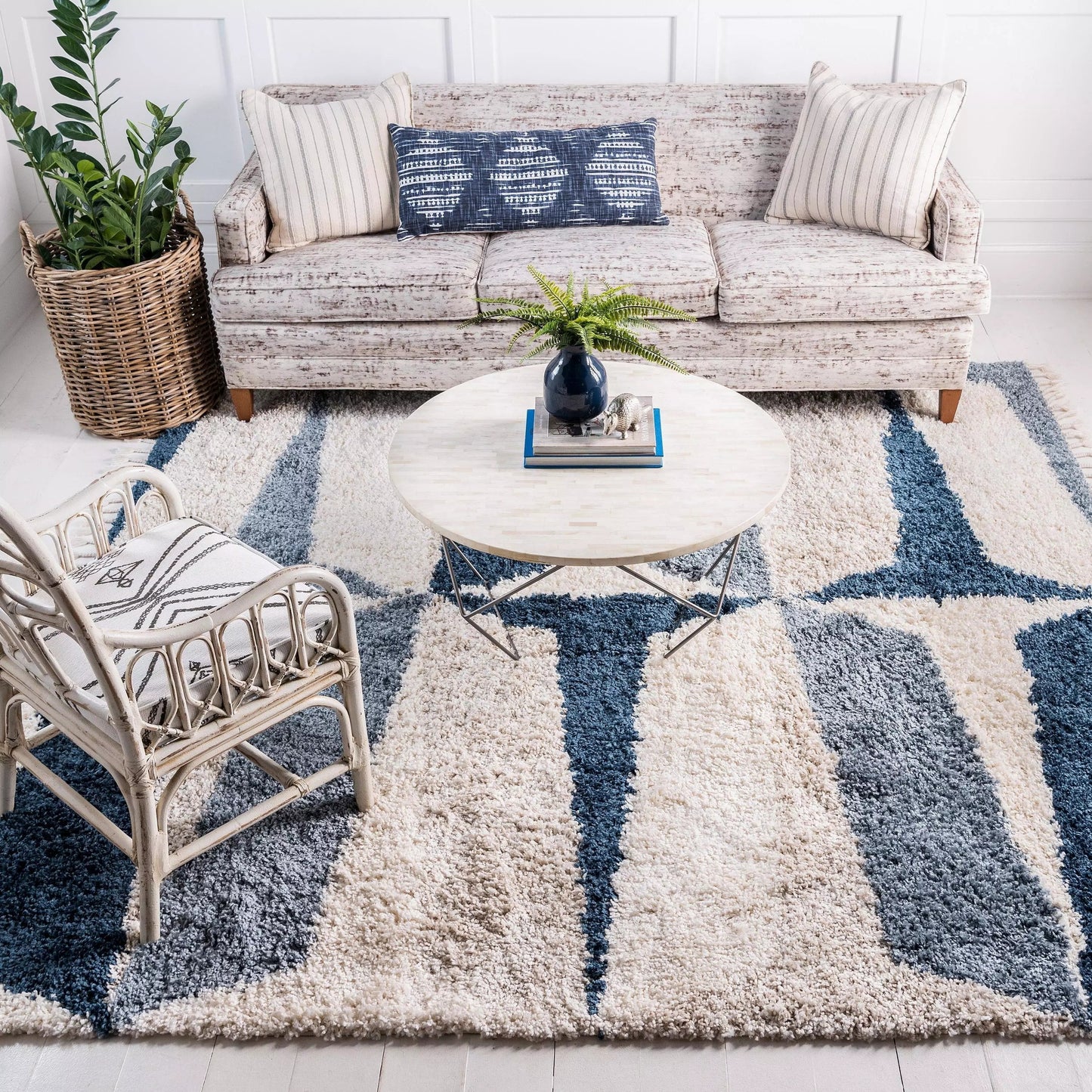 Jeramiah - Modern Shaggy Area Rug - Nordic Side - feed-cl0-over-80-dollars, unique-loom, us-only, us-ship