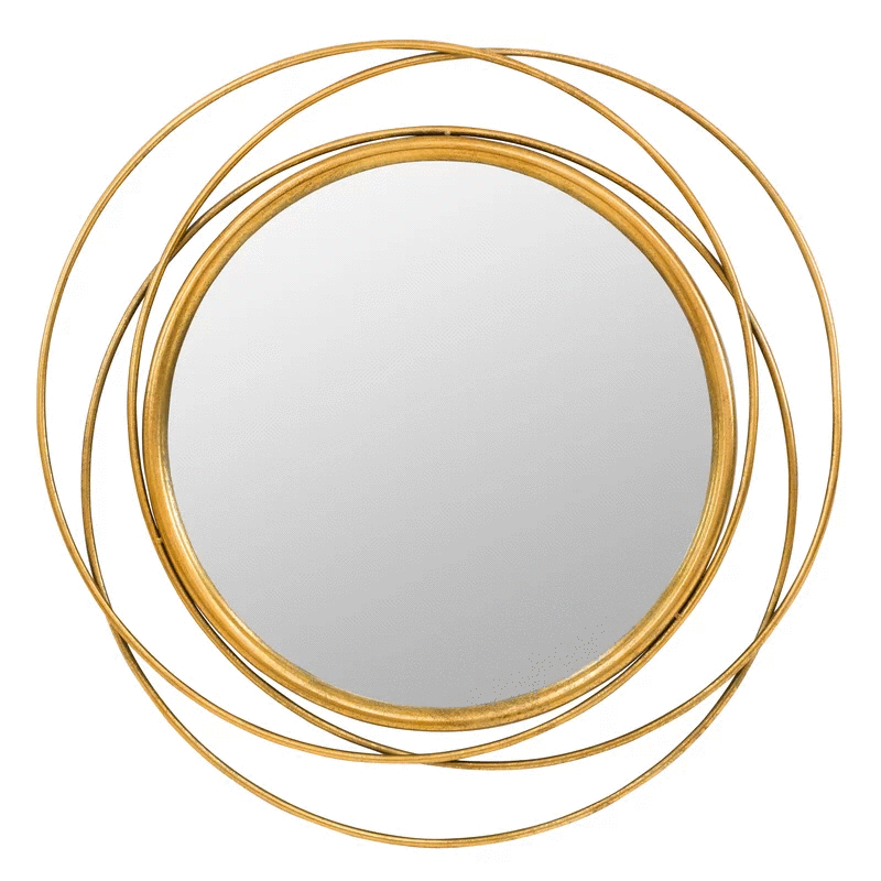 Grobina Contemporary Gold Accent Mirror