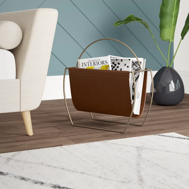 Stende Modern Steel Magazine Rack