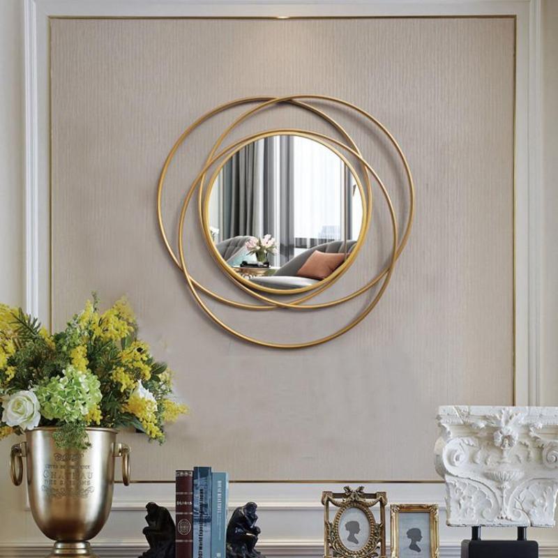 Grobina Contemporary Gold Accent Mirror