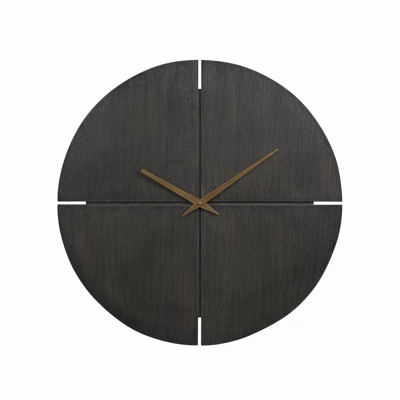 Caldas Contemporary Black Wall Clock