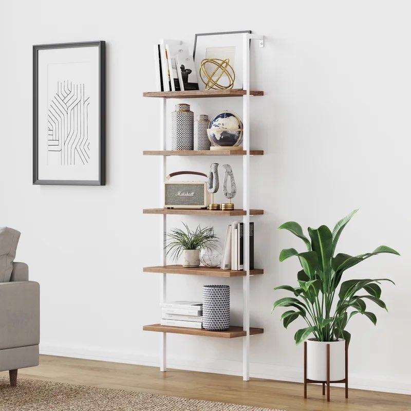 Valmiera Minimalist Ladder Bookshelf