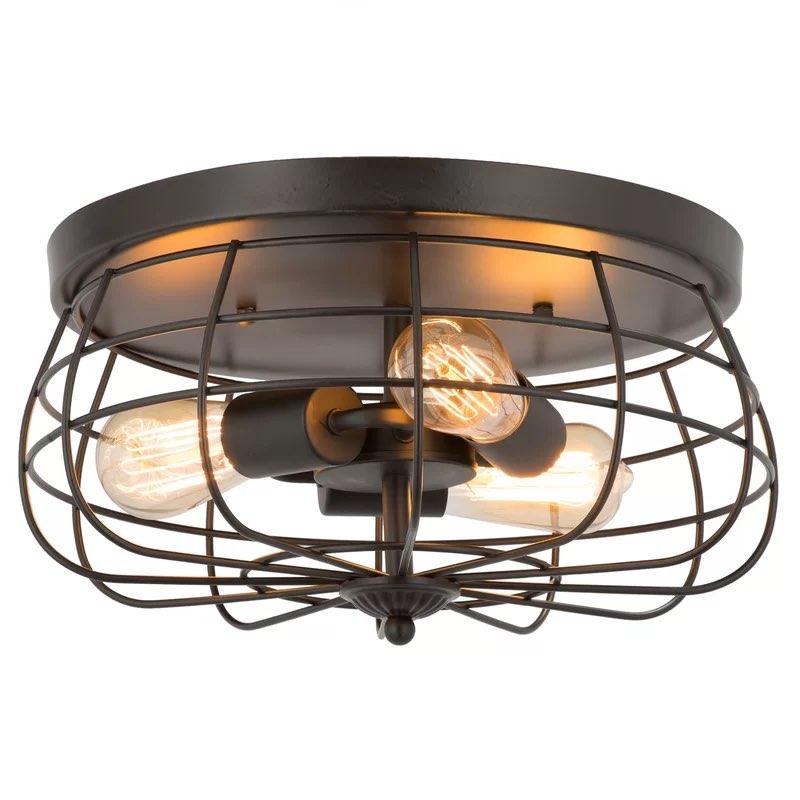 Olinda Vintage Wire Cage Ceiling Light