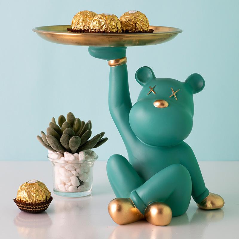 Chame Decorative Bear Tray Accent