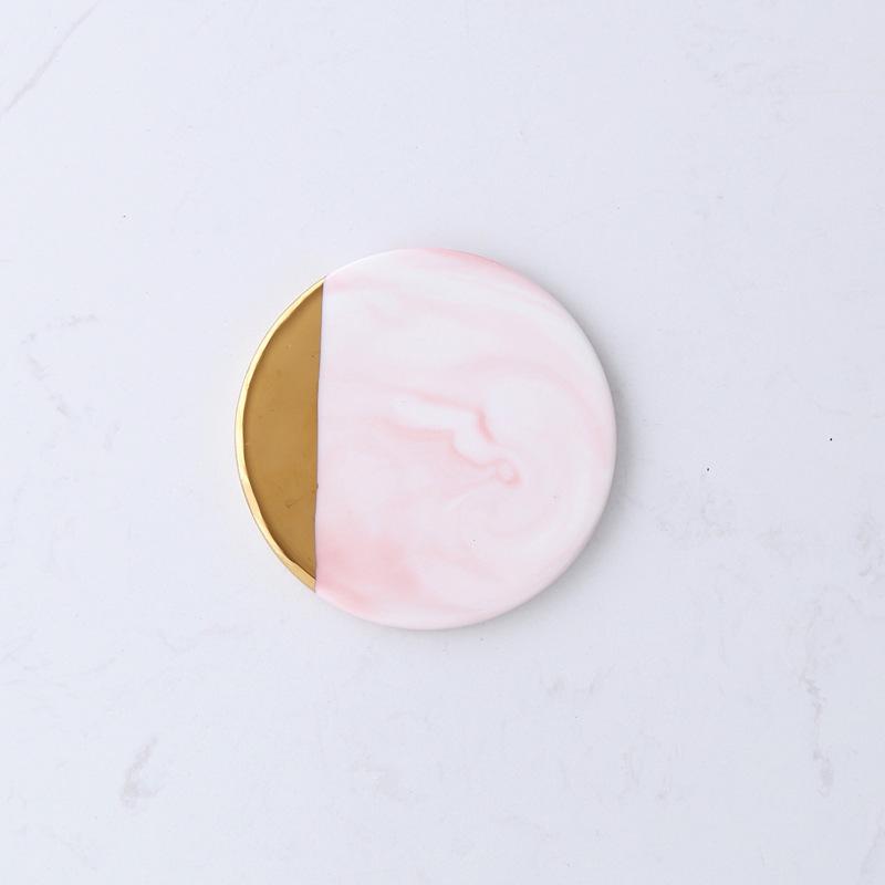 Marble Pink Marble Coasters (Set of 3)