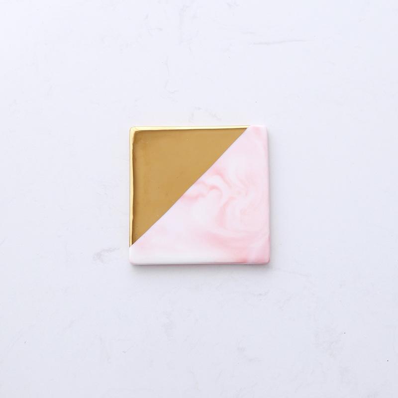 Marble Pink Marble Coasters (Set of 3)