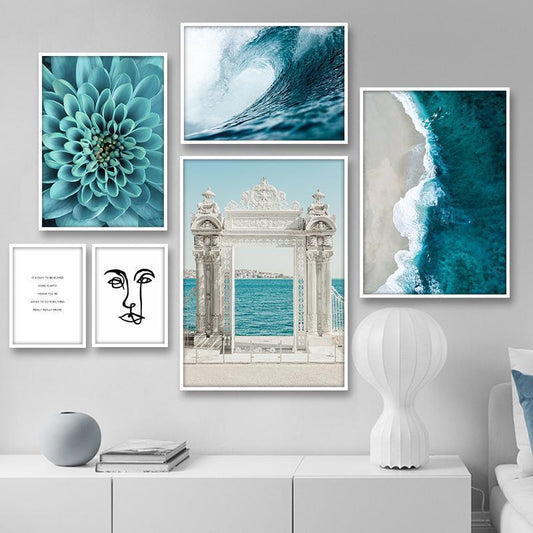 Aqua Vibes Prints - Nordic Side - Art + Prints, not-hanger