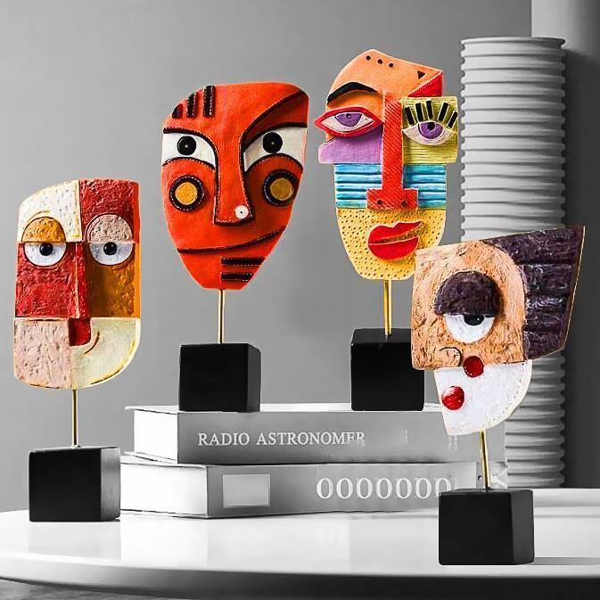 Picasso Abstract Face Statuettes - Nordic Side - 