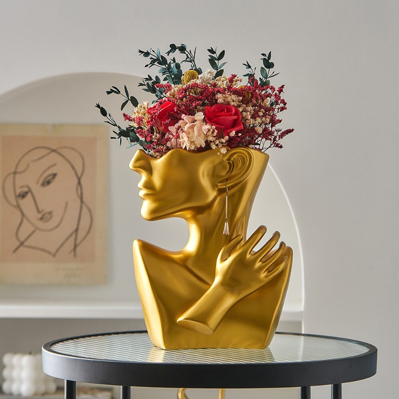 Lady Feminine Face Vase