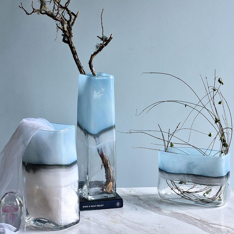 Maison Marble Glass Vase - Organic Elegance