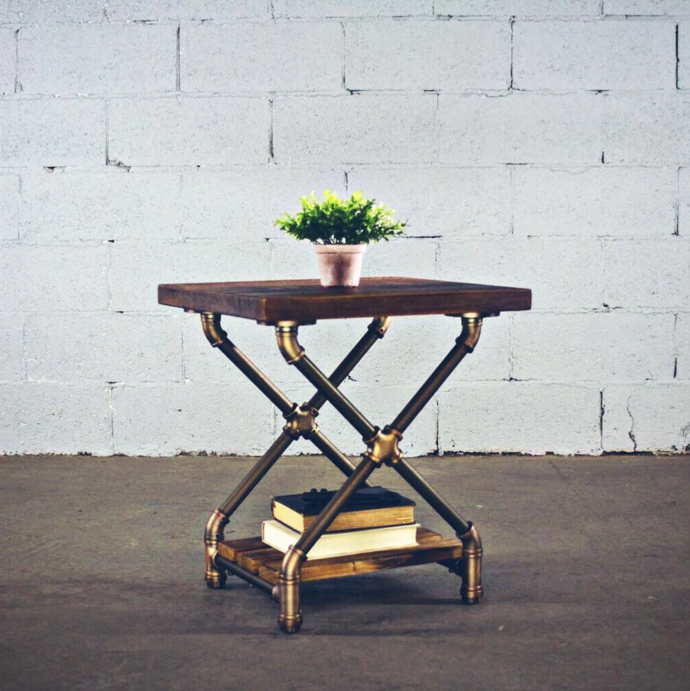 Industrial Eco-Friendly Wood Bedside Table