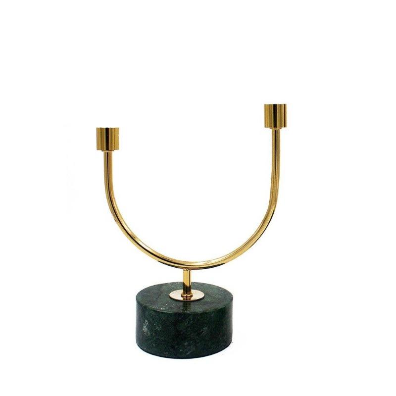 Olinda Retro Brass Candlesticks