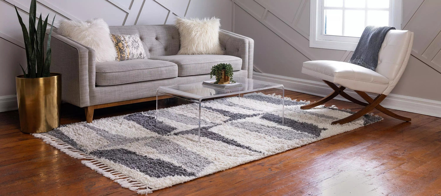 Jeramiah - Modern Shaggy Area Rug - Nordic Side - feed-cl0-over-80-dollars, unique-loom, us-only, us-ship