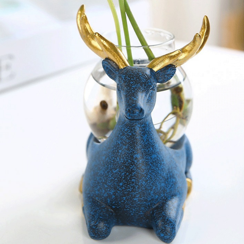 HomeQuill™ Hydroponic Deer Vase - Nordic Side - 