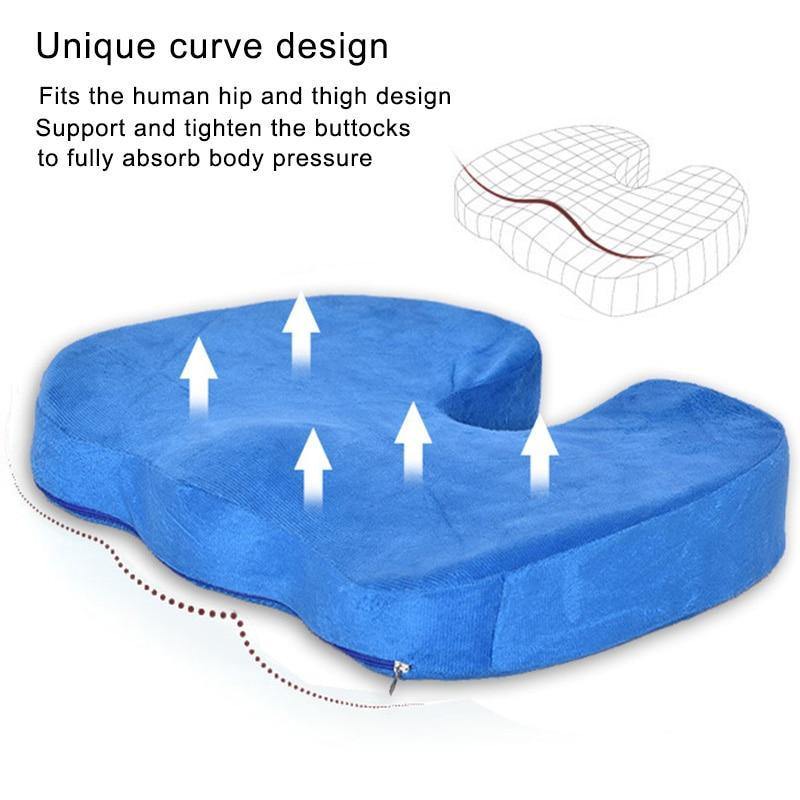 Orthopedic Memory Foam Breathable Seat Cushion For Pain Relief - Nordic Side - aylio coccyx orthopedic comfort foam seat cushion, aylio coccyx seat cushion, aylio orthopedic comfort foam cocc