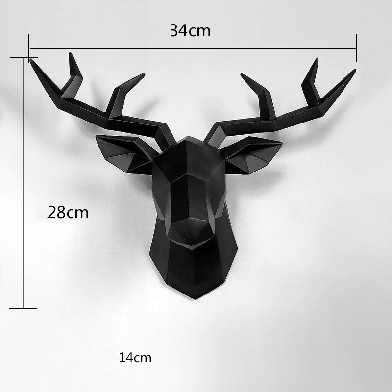 HomeQuill™ Geometric 3D Deer Head Wall Decoration - Nordic Side - 