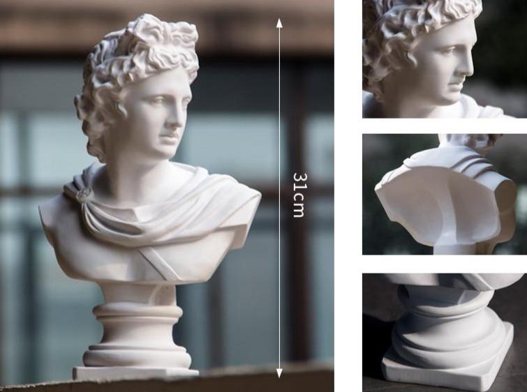 Apollo Bust Statue - Artisan-Made