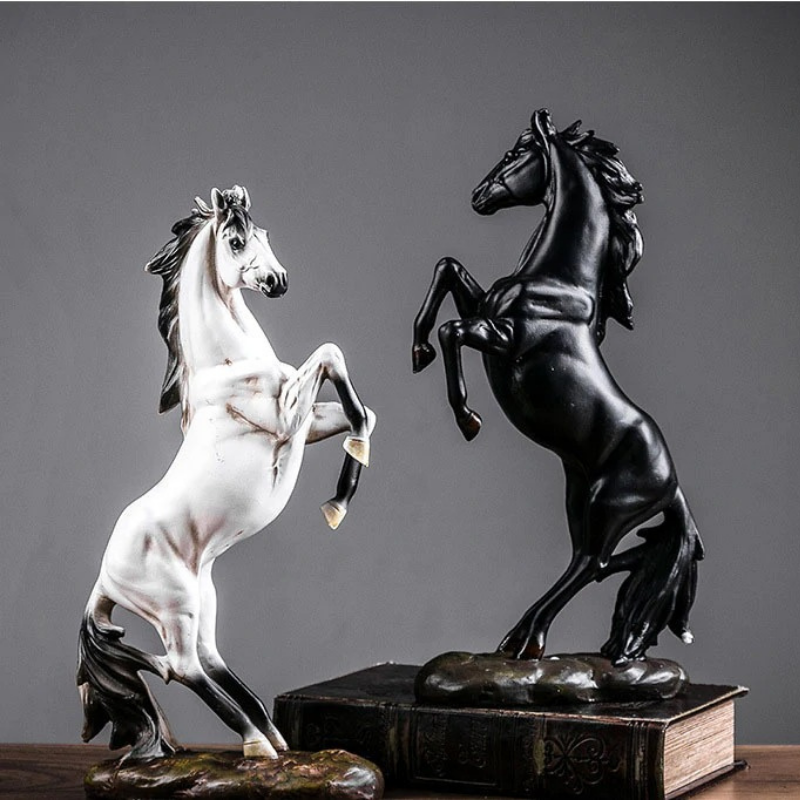 HomeQuill™ European Vintage Horse Statue - Nordic Side - 