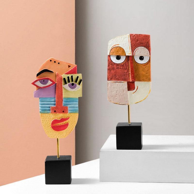 Picasso Abstract Face Statuettes - Nordic Side - 