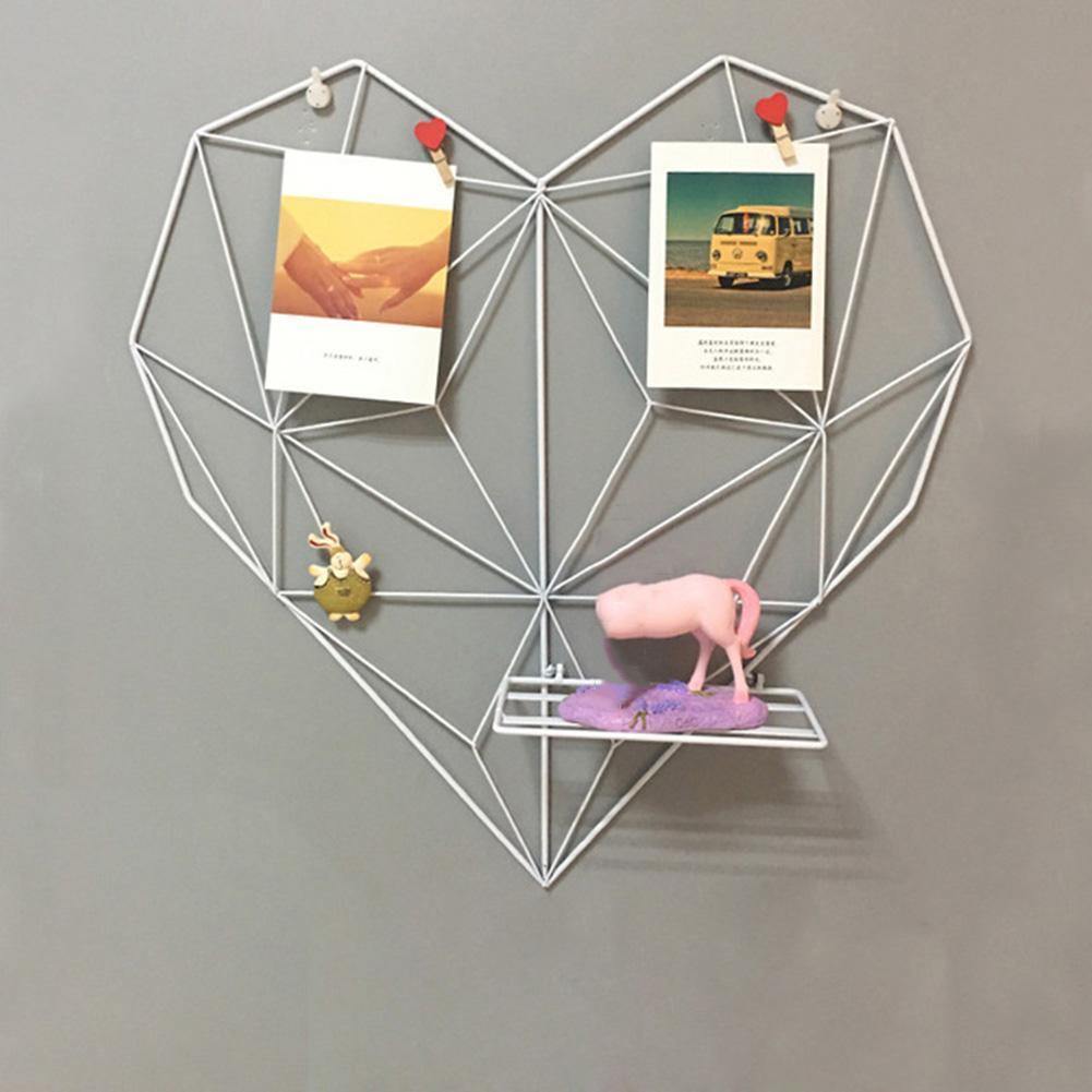 Heart Shaped Photo Wall - Nordic Side - clip, heart, holder, panel