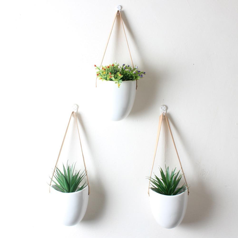 Catriona - Wall-hanging Ceramic Flower Pot (3 Sets) - Nordic Side - Modern Planters