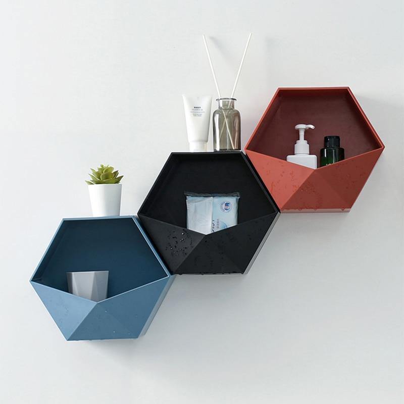 Modern Hexagon Shelves - Nordic Side - 