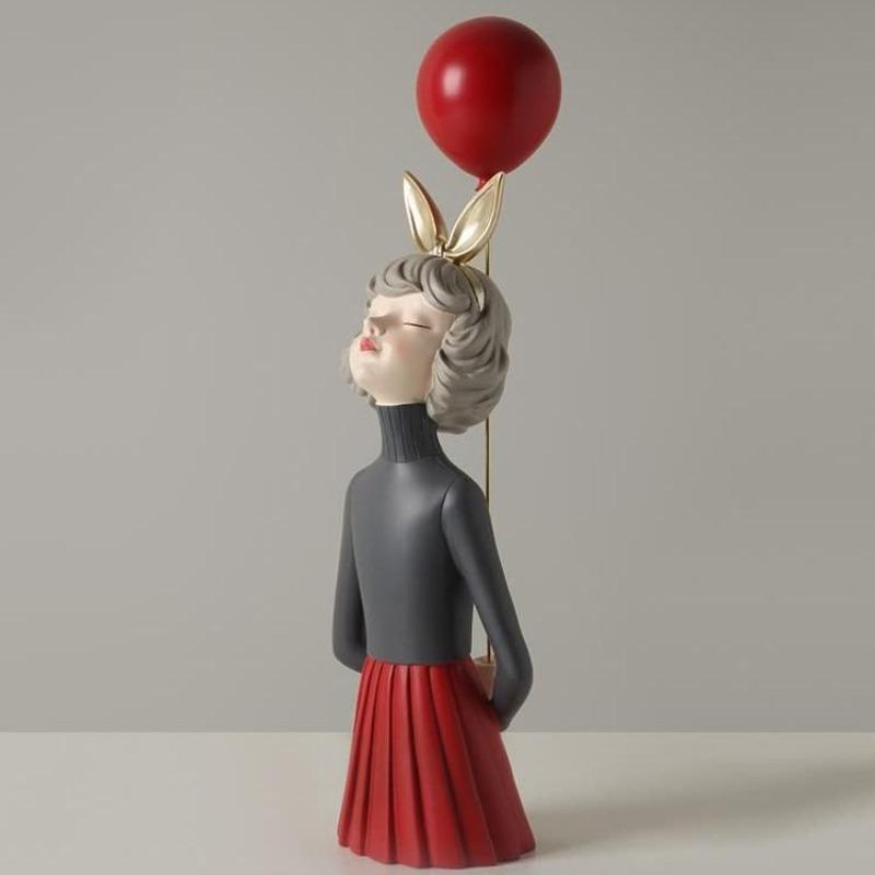 Balloon Resin Balloon Girl Statue