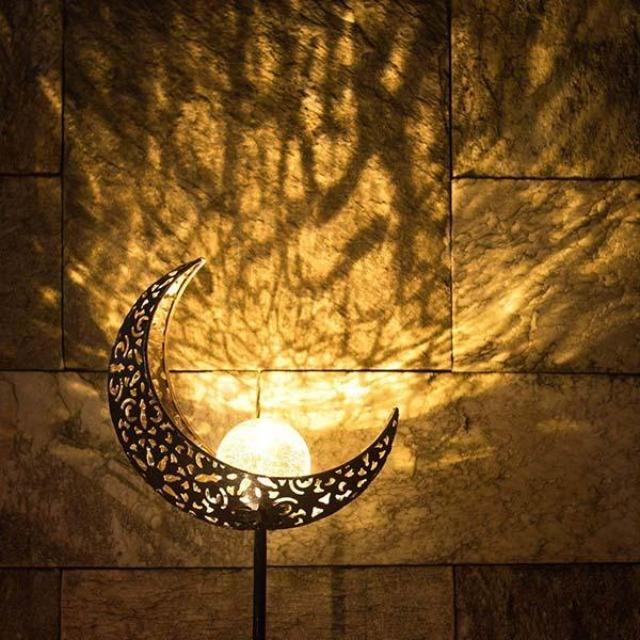 Marisol- Solar Moon Crackle Garden Decor Light - Nordic Side - LIGHTING