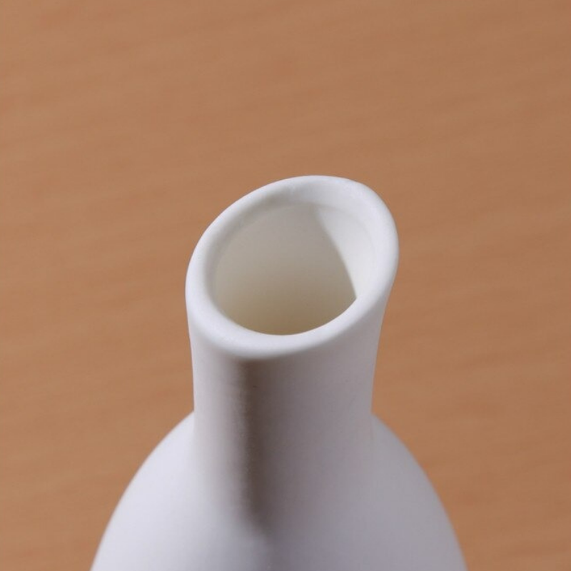 HomeQuill™ Minimalistic White Ceramic Vase - Nordic Side - 