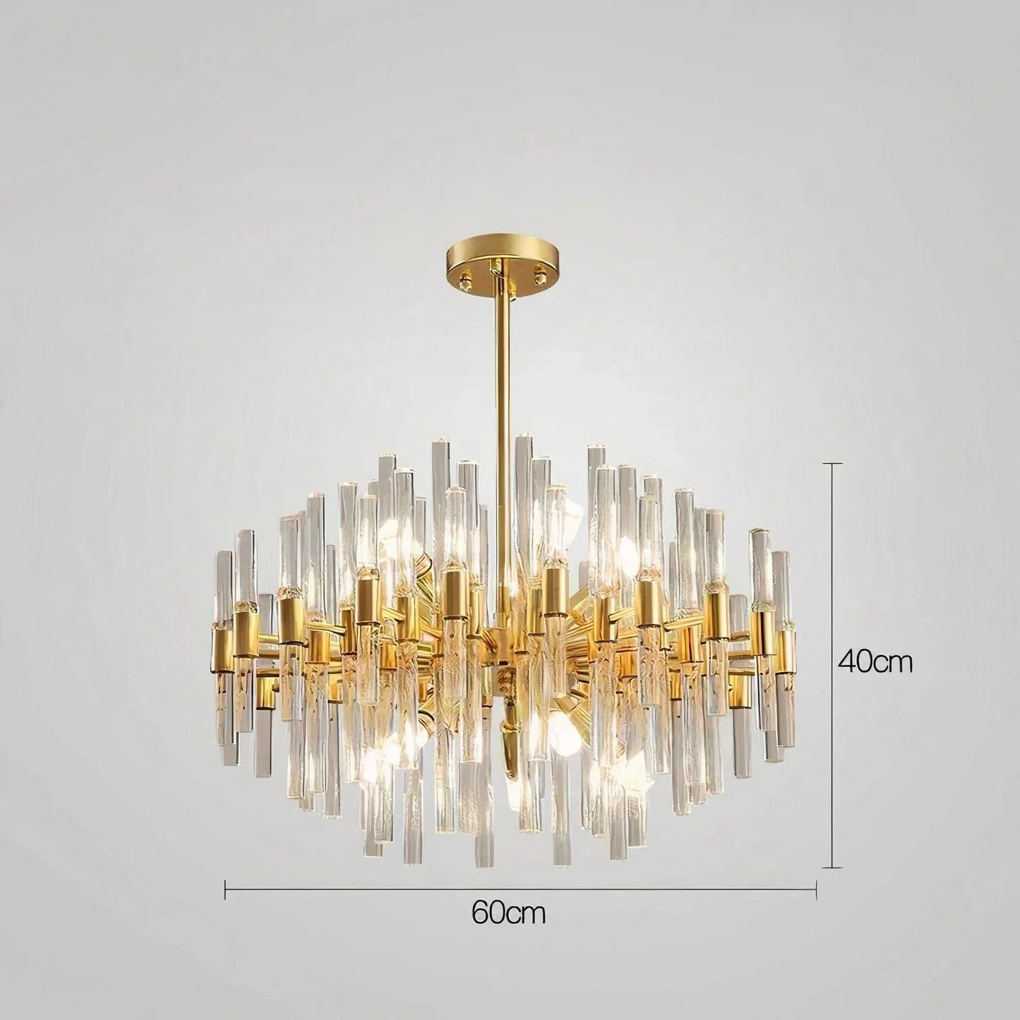 Acadia Luxury Gold Crystal Chandelier