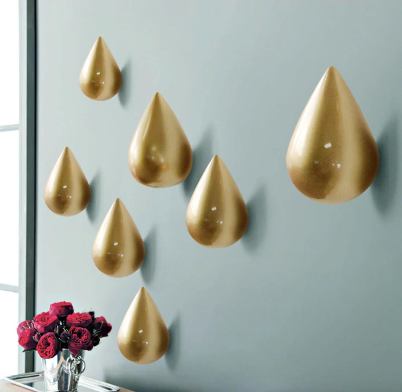 Tear Drop Wall Decorations (Pair) - Nordic Side - decoration, drop, pair, tear, wall