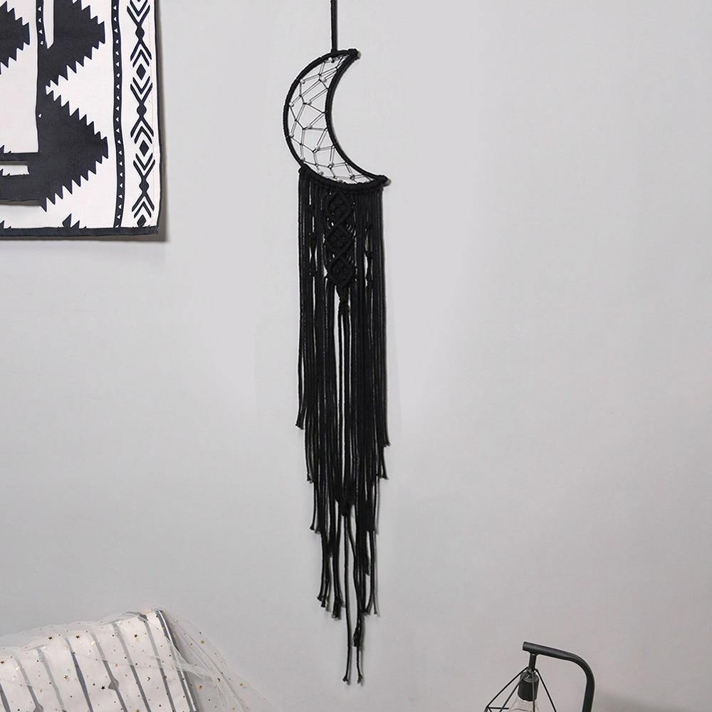 Onyx Macramé Dreamcatcher - Nordic Side - astro, dreamcatcher, luna, macrame, moon, onyx