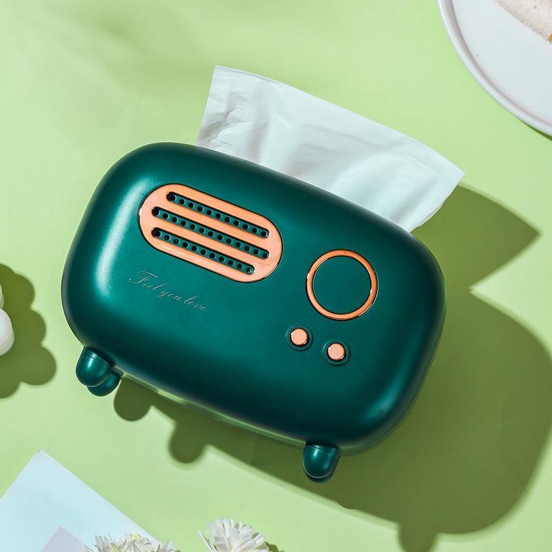 Retro Radio Tissue Box - Nordic Side - box, radio, retro, tissue