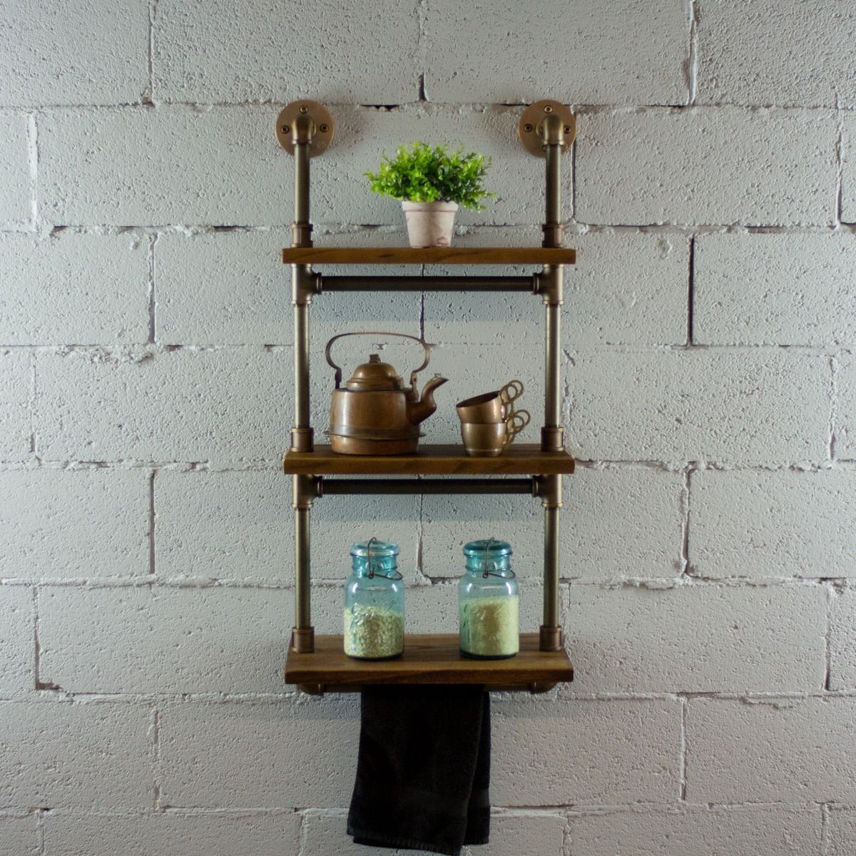 Three Tier Wall Mounted Shelves - Nordic Side - 10-08, feed-cl0-over-80-dollars, furniture-pipeline, furniture-tag, US