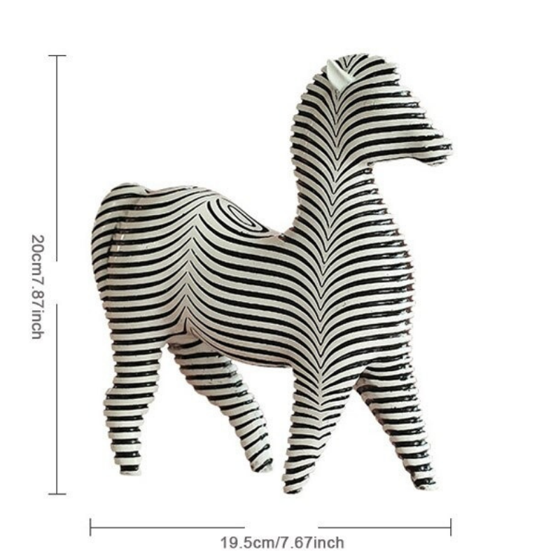 HomeQuill™ Modern B&W Animal Figurines - Nordic Side - 