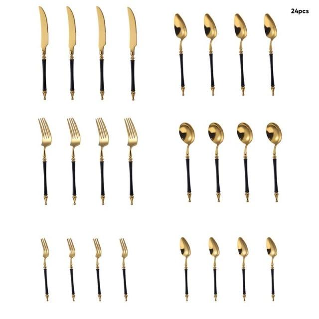 Mavi Elegant Stainless Steel Flatware Set