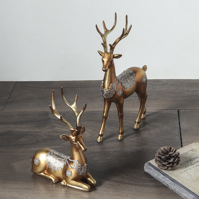 HomeQuill™ European Style Classic Deer Pair - Nordic Side - 